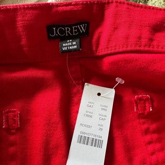 J. Crew Red Camp-Pocket Wide-Leg Pant - Sz 29 NWT - Picture 8 of 8